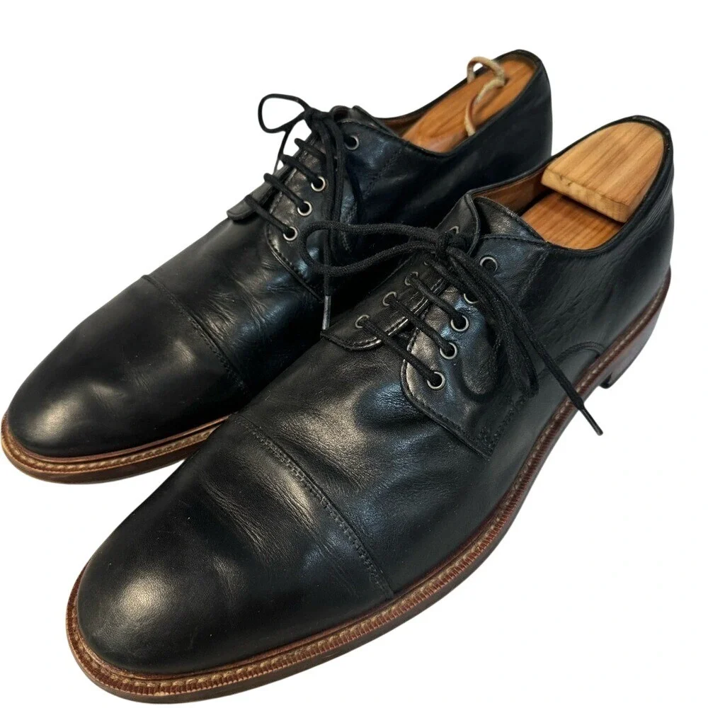 BLAKE MCKAY Cap-toe lace-up leather‎ dress shoes, Size 11, GUC